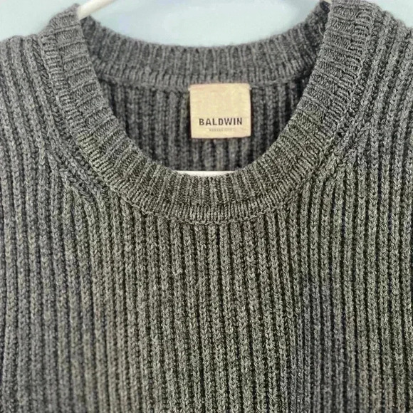 Baldwin Merino Wool Cashmere Blend Moe Sweater Vest in Heathered Gray Size Small - Picture 3 of 8